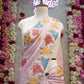 CUTWORK BORDER SAREE WITH AARI TARI WORK ON TISSUE FABRIC (WITH BLOUSE)    ##SR407