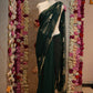 PEACOCK DESIGN SAREE WITH SEQUANCE WORK ON ROYAL GEORGETTE FABRIC  (RUNNING BLOUSE)   ##SR0365