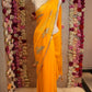 PEACOCK DESIGN SAREE WITH SEQUANCE WORK ON ROYAL GEORGETTE FABRIC  (RUNNING BLOUSE)   ##SR0365