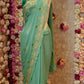 FESTIVAL SPECIAL RAJPUTI SAREE ON CHAMUNDA CHIFFON FABRIC (WITH CONTRAST GREEN BLOUSE)  ##SR0369