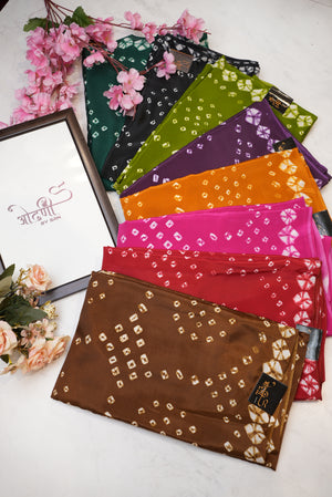 Modal Satin Bandhani Print Saree ##SR024