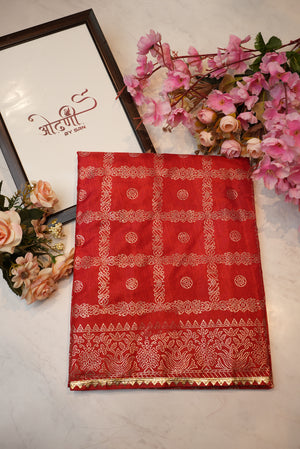 Dola silk fabric saree with foil print ##SR035