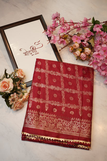 Dola silk fabric saree with foil print ##SR035