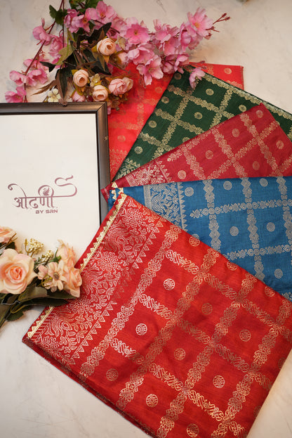 Dola silk fabric saree with foil print ##SR035