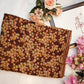 Syntnetic fabric saree with flower print ##SR026