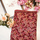 Syntnetic fabric saree with flower print ##SR026