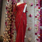 RED SPECIAL SAREE WITH SIROSKI & FOIL WORK ON GEORGETTE FABRIC (WITH BLOUSE)   ##SR0103