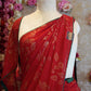 RED SPECIAL SAREE WITH SIROSKI & FOIL WORK ON GEORGETTE FABRIC (WITH BLOUSE)   ##SR0103