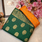 Dola fabric saree with foil print & heavy contrast blouse ##SR040