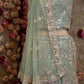KASHMINA & JARKAN WORK FULL FLAIR LEHENGA ON NET FABRIC WITH HEAVY DUPATTA (WITH HEAVY BLOUSE) ##LC026