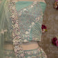 KASHMINA & JARKAN WORK FULL FLAIR LEHENGA ON NET FABRIC WITH HEAVY DUPATTA (WITH HEAVY BLOUSE) ##LC026