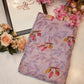 Weightless fabric flower print saree with cut border ##SR042