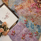 Weightless fabric flower print saree with cut border ##SR042