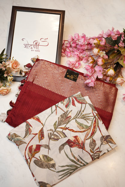 Couple saree set with matching blouse & kurta ##SR043