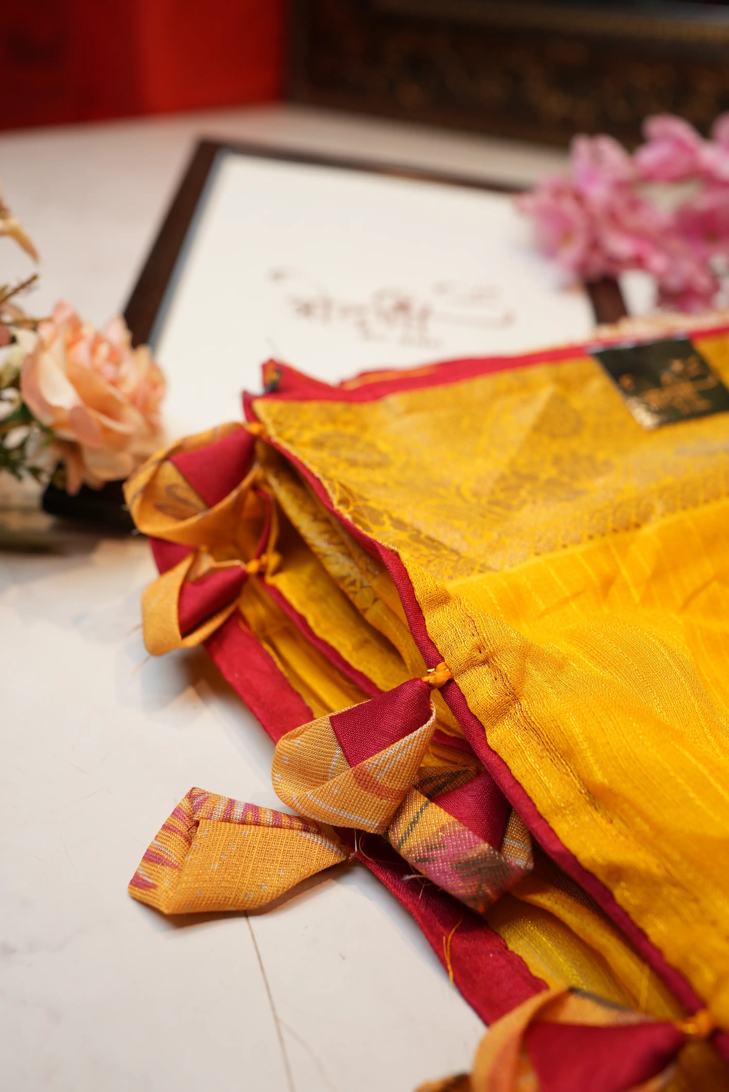 Couple Saree Set With Matching Blouse & Kurta