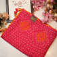 Rajasthani chunri print saree with contrast piping ##SR044