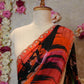 DIGITAL PRINT GLASS SILK SAREE WITH HANDWORK (WITH BLOUSE) ##SR372