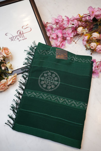 Georgette Fabric satin patta saree with sirosri work ##SR046