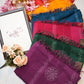 Georgette Fabric satin patta saree with sirosri work ##SR046