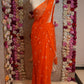 TRADITIONAL BUNDHI BANDHEJ SAREE ON BANGLORI CHIFFON FABRIC ##SR0373