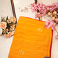 Georgette saree with Swarovski work border & sequnce buta ##SR050