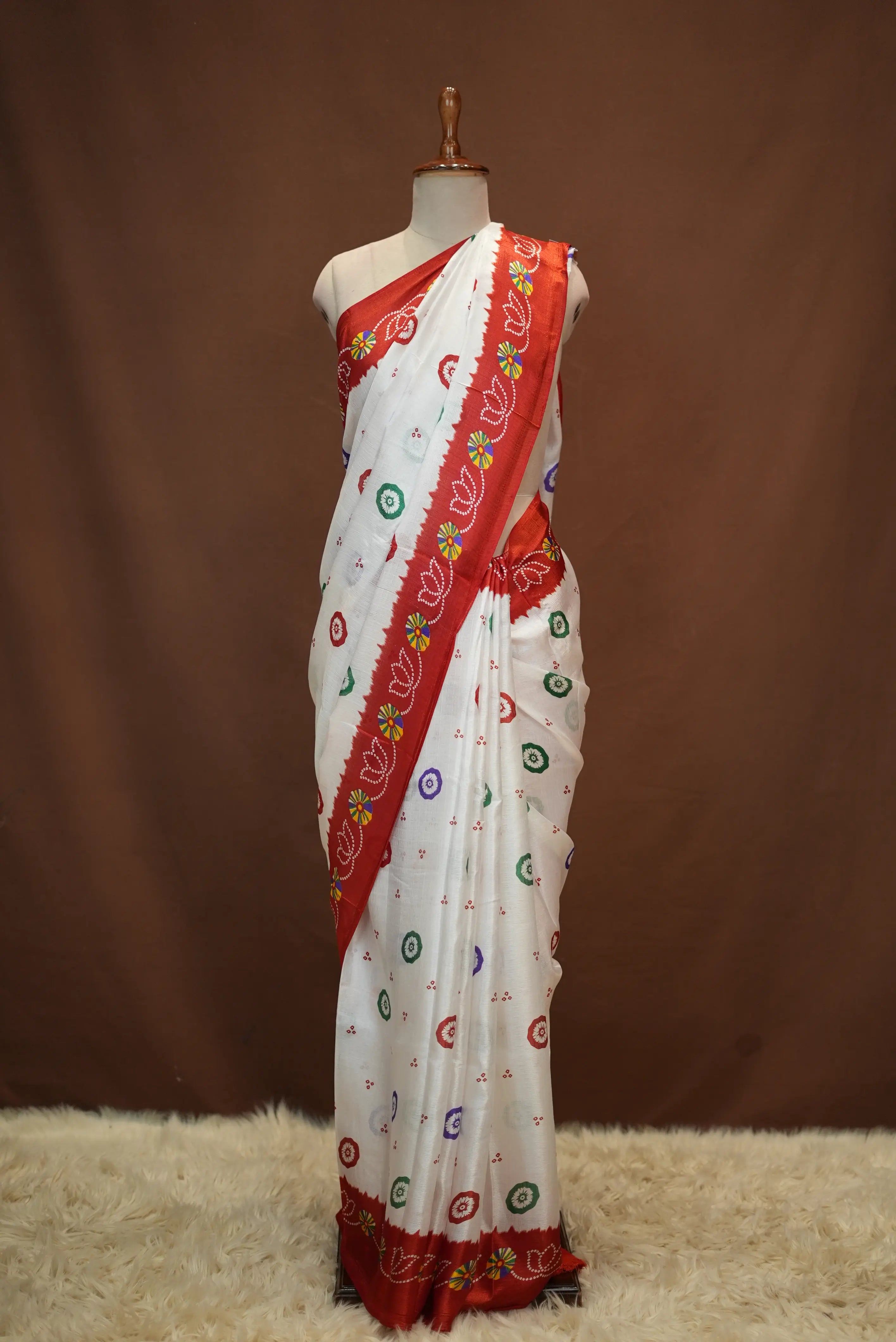 Holi Special Bandhani Saree (With Blouse)