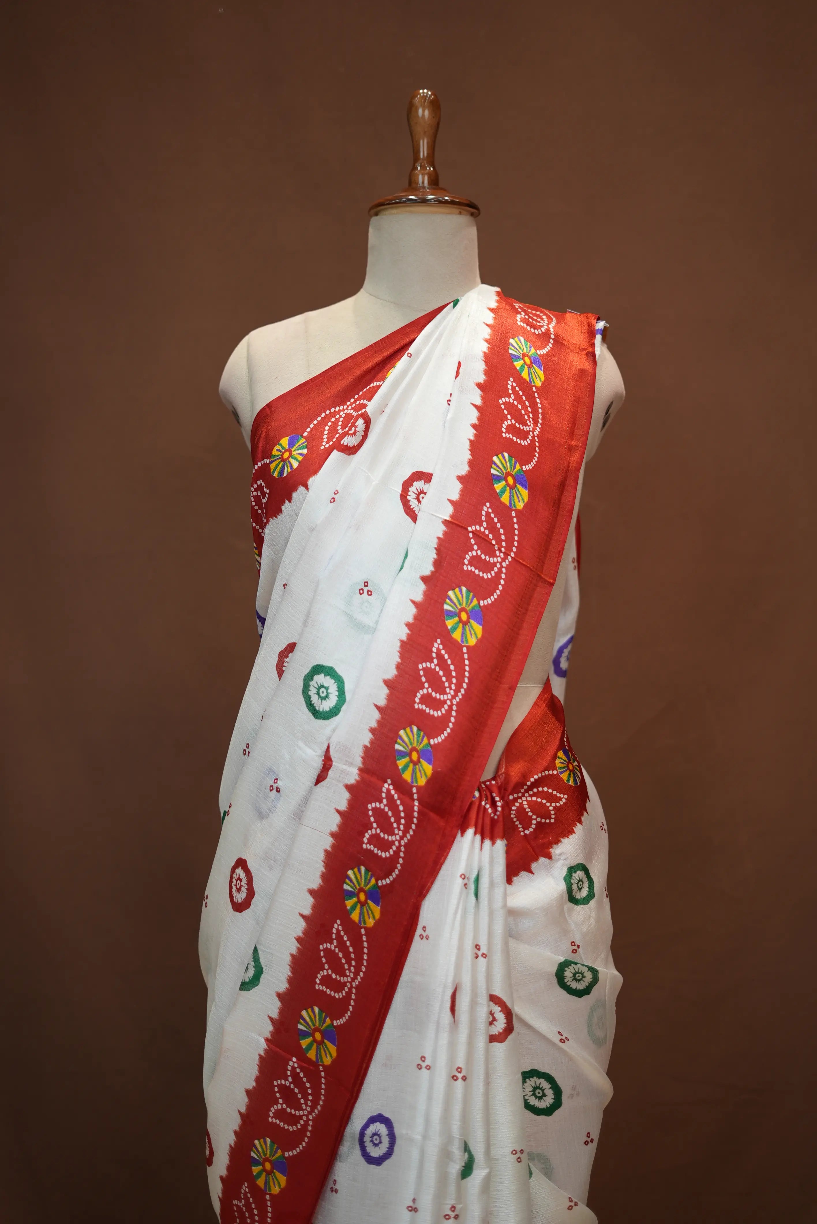Holi Special Bandhani Saree (With Blouse)