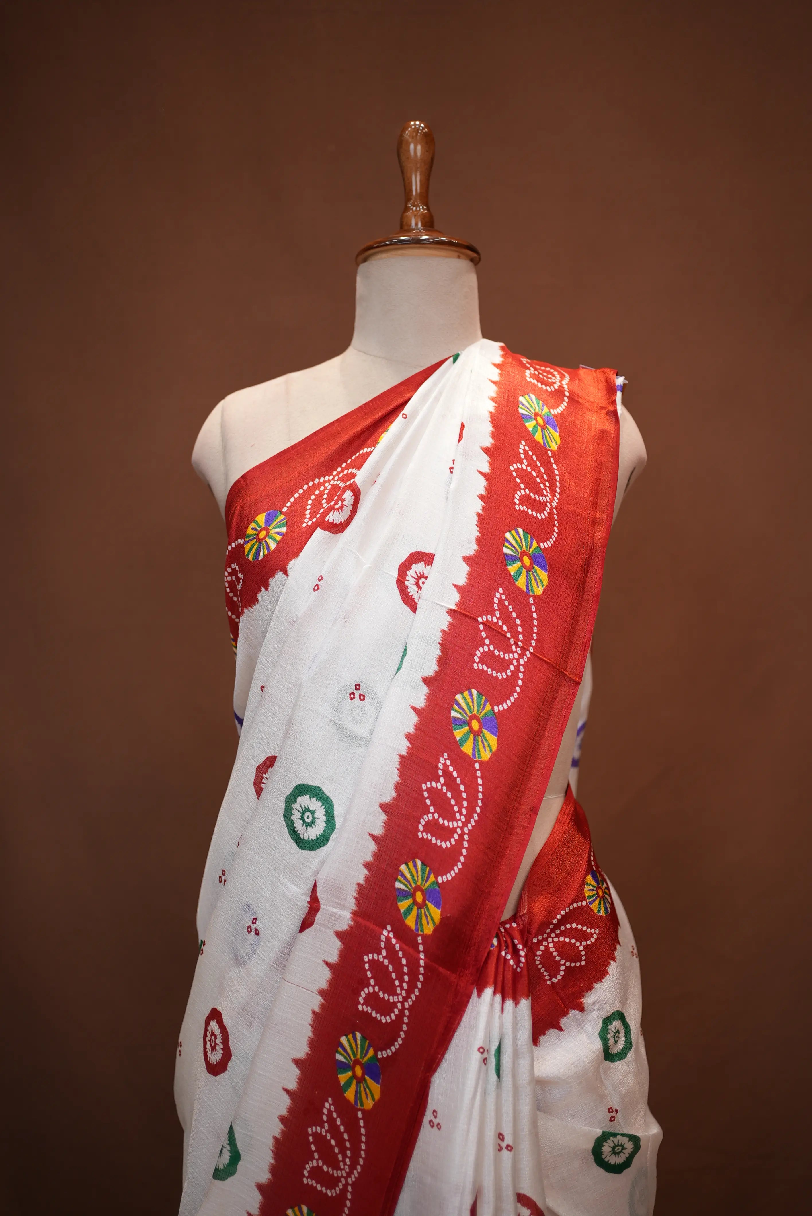 Holi Special Bandhani Saree (With Blouse)