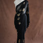 KARWA CHAUTH SPECIAL SAREE WITH SATIN BORDER AND AARI TARI & SEQUENCE WORK ( WITH BLOUSE) ##SR0380