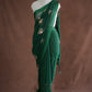 KARWA CHAUTH SPECIAL SAREE WITH SATIN BORDER AND AARI TARI & SEQUENCE WORK ( WITH BLOUSE) ##SR0380