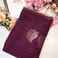 Shimmer fabric saree with embroidery buta and Contrast piping ##SR053