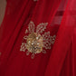 KARWA CHAUTH SPECIAL SAREE WITH SATIN BORDER AND AARI TARI & SEQUENCE WORK ( WITH BLOUSE) ##SR0380