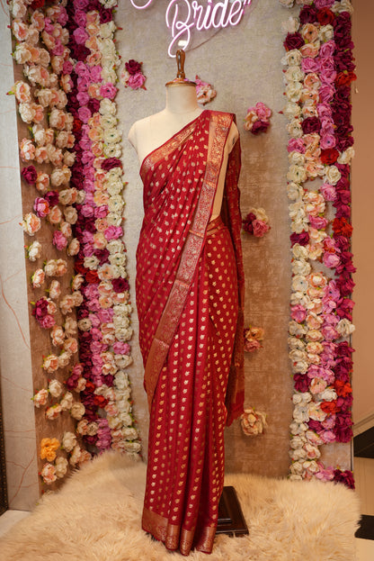 FESTIVE SEASON SPECIAL SAREE WITH HEAVY ZARI BORDER & ZARI BUTI (WITH BLOUSE)   ##SR390