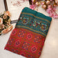 synthetic weightless fabric saree with dual colour tone ##SR055