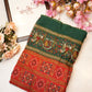 synthetic weightless fabric saree with dual colour tone ##SR055