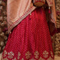 KARWA CHAUTH SOECIAL SINDOORI RED LEHENGA ON HC SILK FABRIC WITH BANRASI JARI WEAVING BUTI & GOTA PATTI WORK AND BANARASI ZARI WEAVING BORDER DUPATTA WITH HEAVY BLOUSE ##LC028