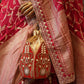 KARWA CHAUTH SOECIAL SINDOORI RED LEHENGA ON HC SILK FABRIC WITH BANRASI JARI WEAVING BUTI & GOTA PATTI WORK AND BANARASI ZARI WEAVING BORDER DUPATTA WITH HEAVY BLOUSE ##LC028
