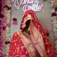 KARWA CHAUTH SOECIAL SINDOORI RED LEHENGA ON HC SILK FABRIC WITH BANRASI JARI WEAVING BUTI & GOTA PATTI WORK AND BANARASI ZARI WEAVING BORDER DUPATTA WITH HEAVY BLOUSE ##LC028