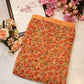Weightless fabric saree with border & flower print ##SR056