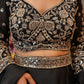 PARTYWEAR 3PCS CROPTOP WITH HEAVY BLOUSE & STYLISH DUPPATA     ##CT01