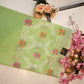 Cotton kota doria saree with embroidery ##SR057