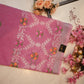 Cotton kota doria saree with embroidery ##SR057