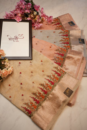 Cottan kota doria saree with achor work ##SR060