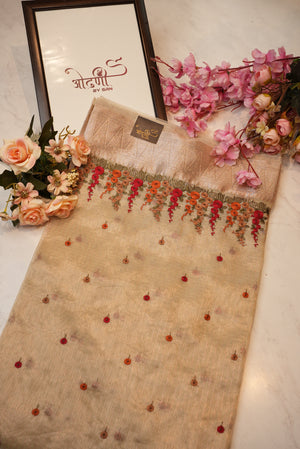 Cottan kota doria saree with achor work ##SR060