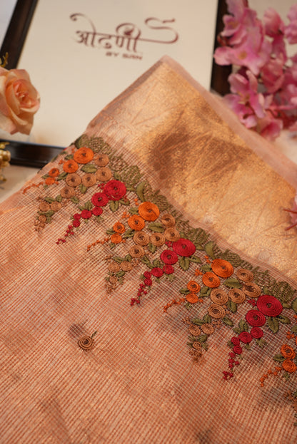 Cottan kota doria saree with achor work ##SR060