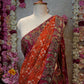 KARWA CHAUTH SPECIAL HANDWORK WITH GHATCHOLA PATTERN SAREE WITH EMBIORDERY AND DOLI BARAT PRINT ##SR0375