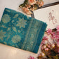 Synthetic saree with foil work & border ##SR061
