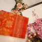 Synthetic saree with foil work & border ##SR061