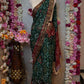 KARWA CHAUTH SPECIAL HANDWORK WITH GHATCHOLA PATTERN SAREE WITH EMBIORDERY AND DOLI BARAT PRINT ##SR0375