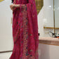 Darbari saree with bandhani print & aaritari work and peacock border  ##SR0187